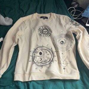 Cream Graphic Men's Sweater